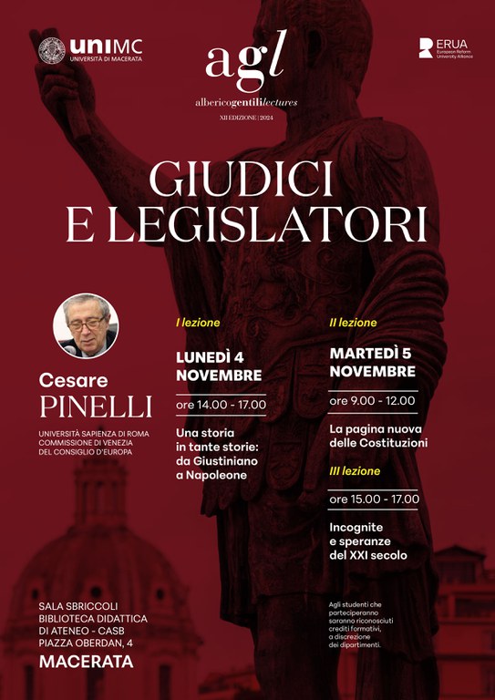 AGL LECTURES 2024. Cesare Pinelli | Giudici e legislatori