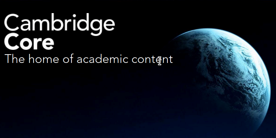 Cambridge Core: EBA eBook Social Sciences Collection e eJournal full collection