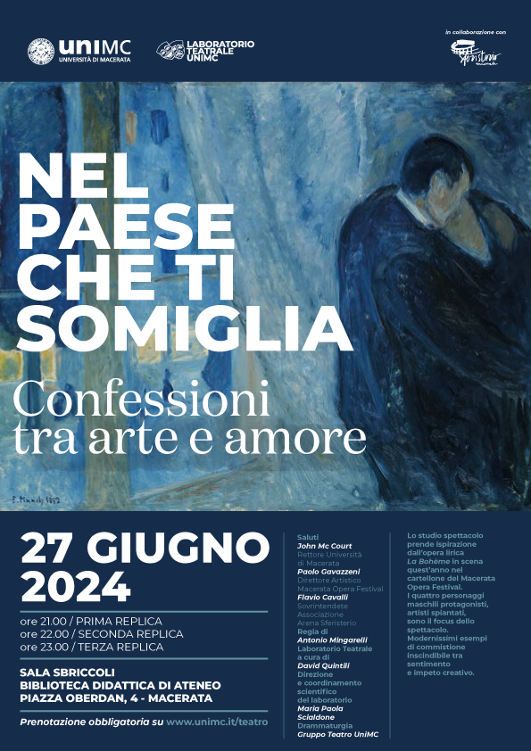 Evento Teatrale | Nel Paese che ti Somiglia. Confessioni tra Arte e Amore