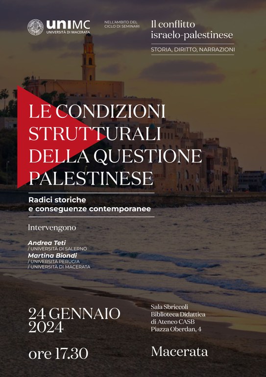 Il conflitto ISRAELO-PALESTINESE. Storia, Diritto, Narrazioni