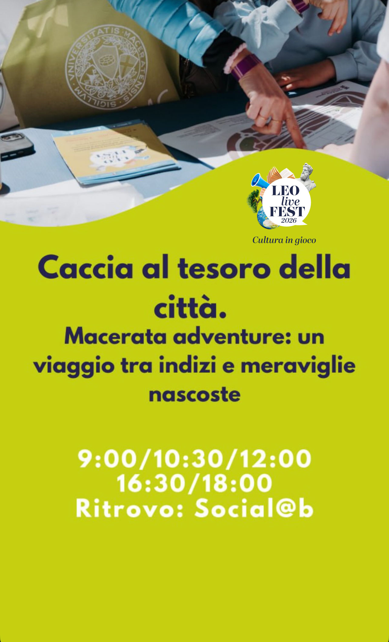LIBRI da CAPOGIRO: la caccia al tesoro delle Biblioteche UniMC al LeoLiveFest 2026