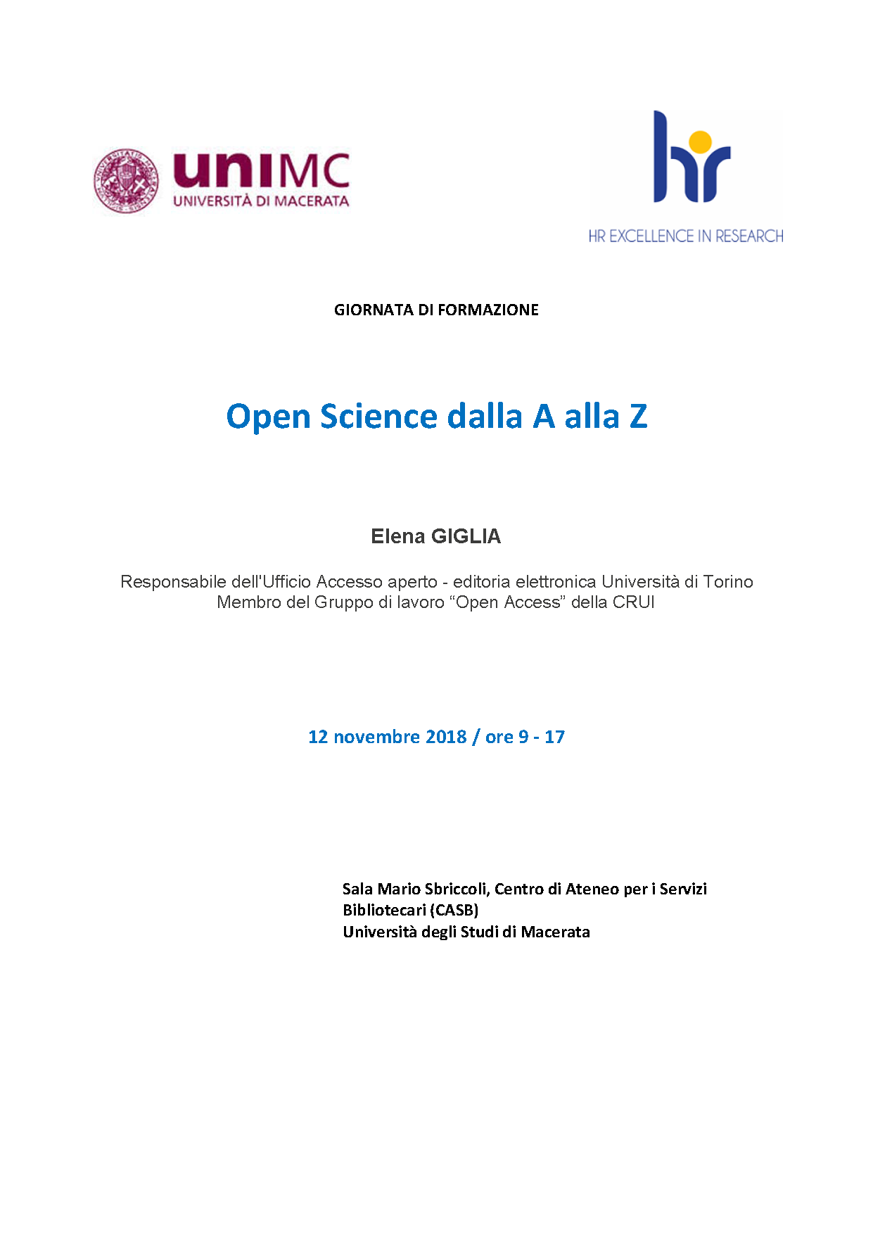 Open Science dalla A alla Z 
