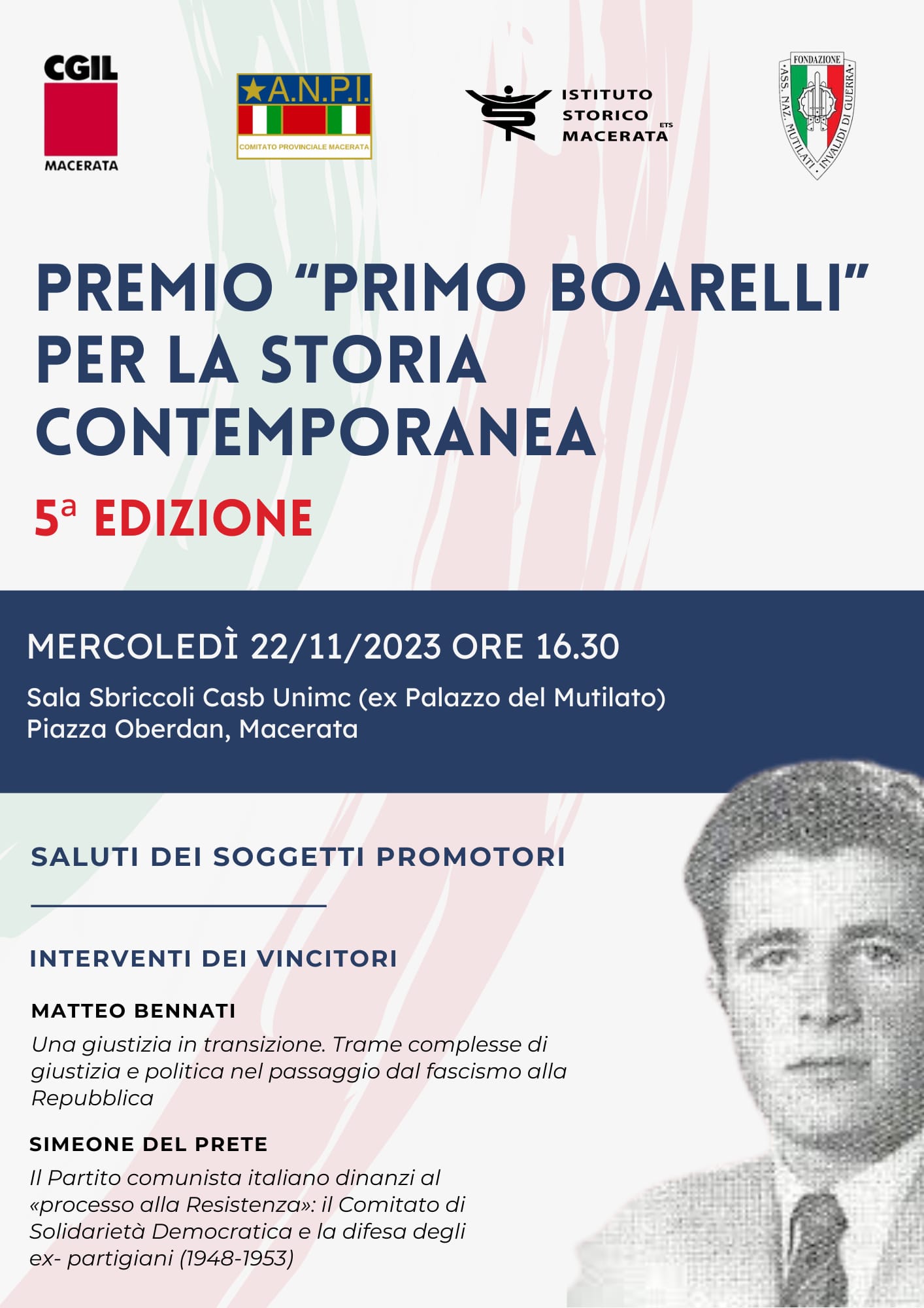 Premio "Primo Boarelli" per la storia contemporanea | 5a edizione