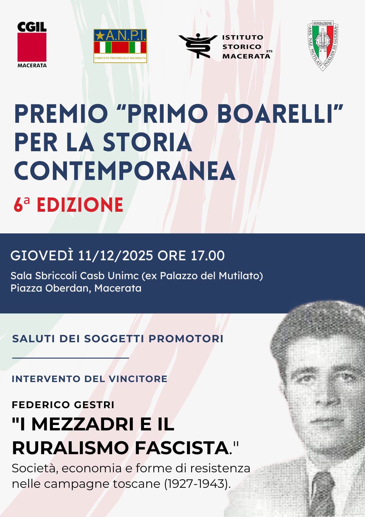 Premio "Primo Boarelli" per la storia contemporanea | 6ª edizione