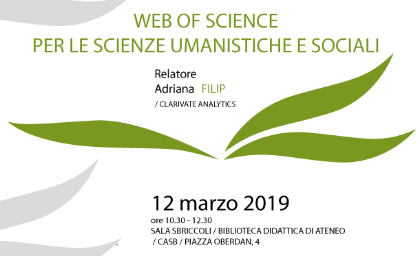 Web of science per le scienze umanistiche e le scienze sociali